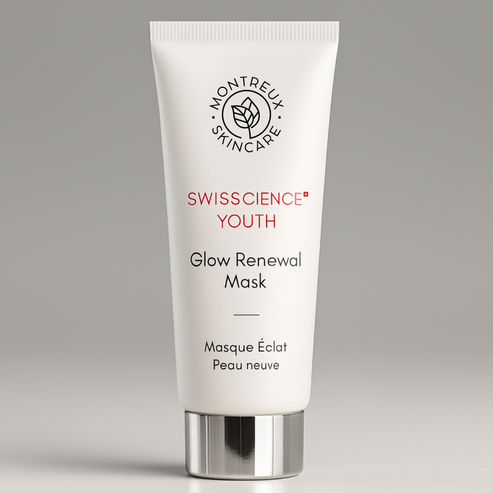 Montreux Skincare Glow Renewal Mask Swisscience Youth brightening treatment mask with Narcissus Flower extract for glowing, renewed skin