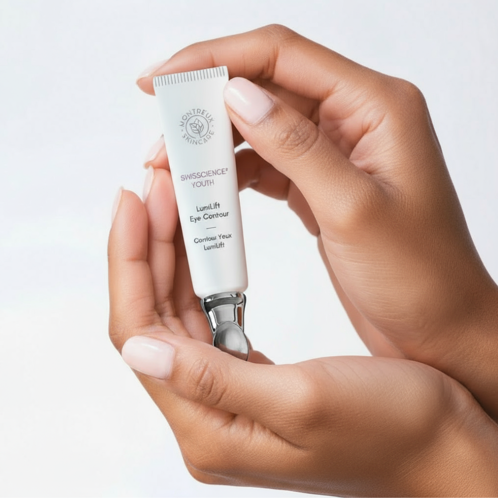 Montreux Skincare Lumilift Eye Contour Swisscience Youth anti-aging eye treatment with Narcissus Flower extract for lifted, brightened under-eye area