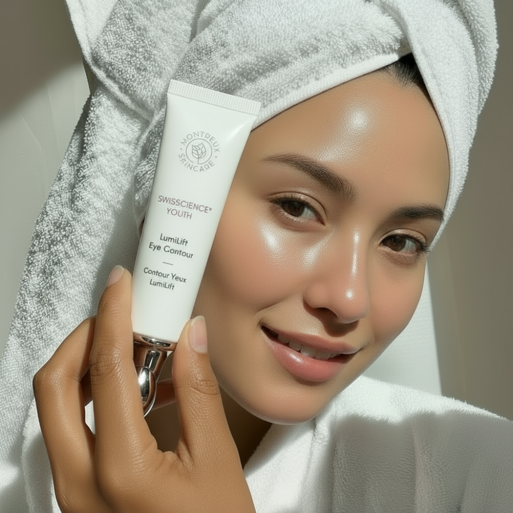 Montreux Skincare Lumilift Eye Contour Swisscience Youth anti-aging eye treatment with Narcissus Flower extract for lifted, brightened under-eye area